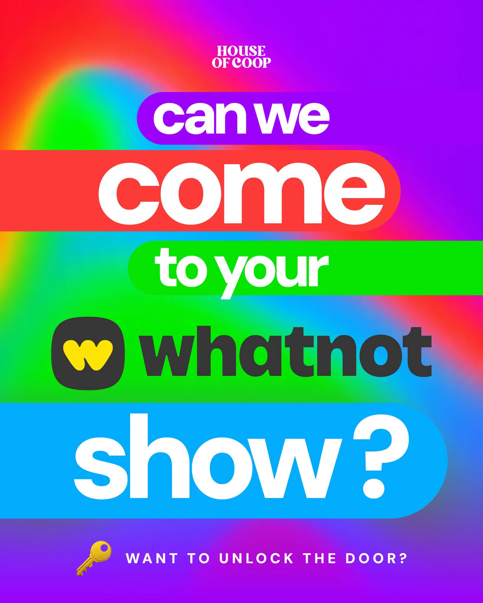 House of Coop invitation to visit Whatnot sellers’ shows